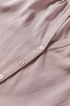 Sepia Rose Slit V Neck Ruffled Loose Blouse