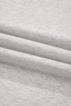 Light Grey Exposed Seam Detail Mock Neck Tee