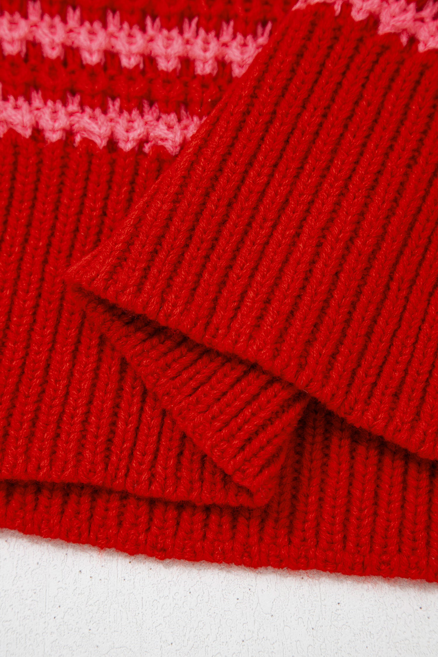 Striped 3/4 Draped Sleeve Slouchy Sweater