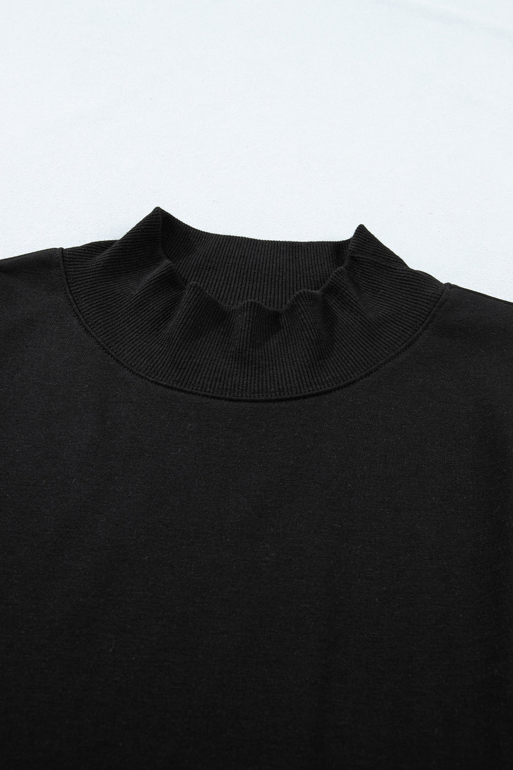 Solid Color High Neck Cap Sleeve Loose Top