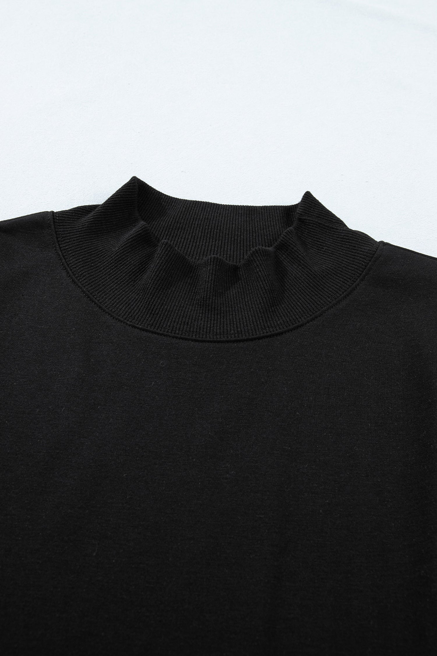 Solid Color High Neck Cap Sleeve Loose Top