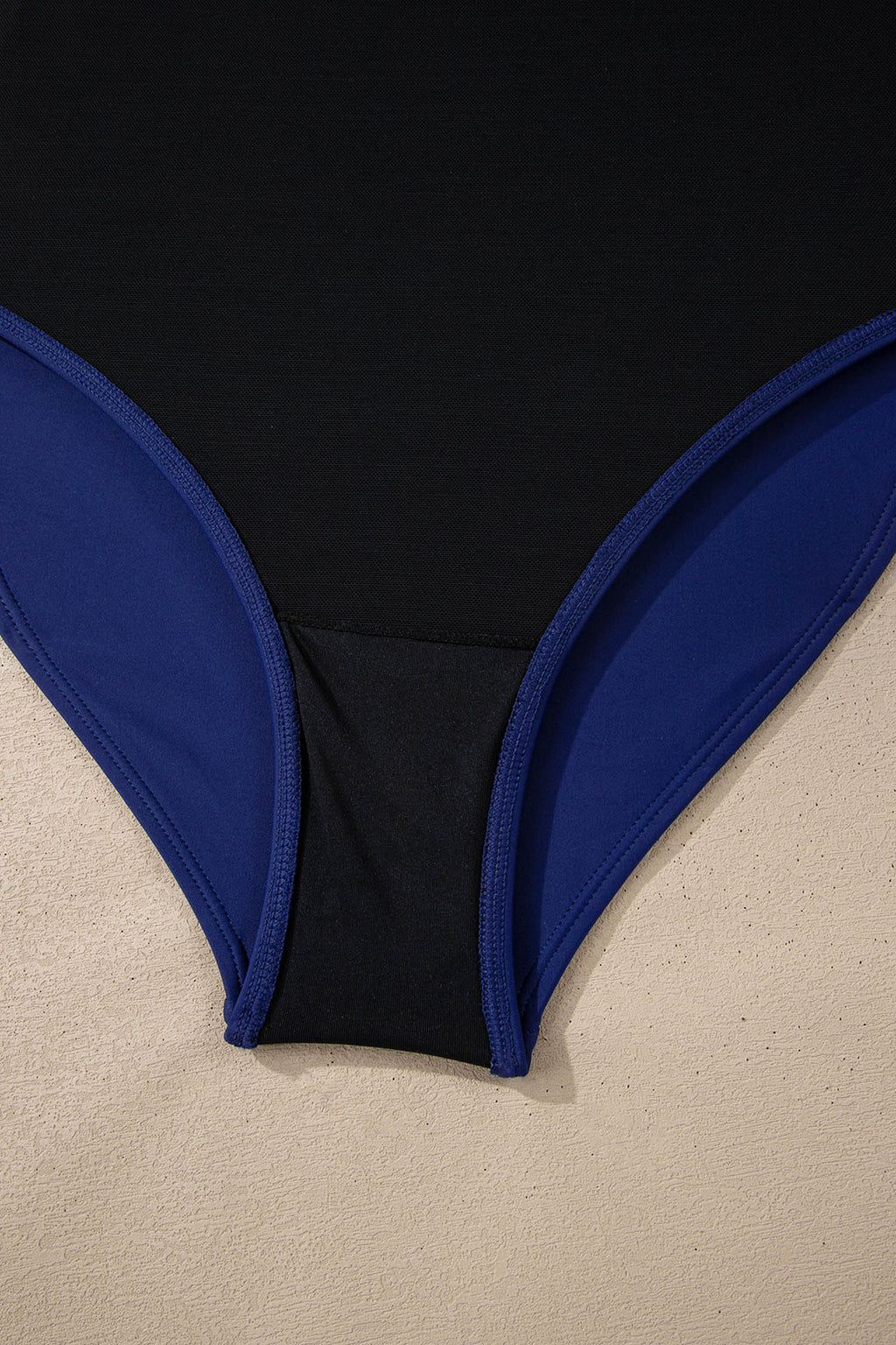 Color Block Detail Adjustable Straps One Piece Swimsuit
