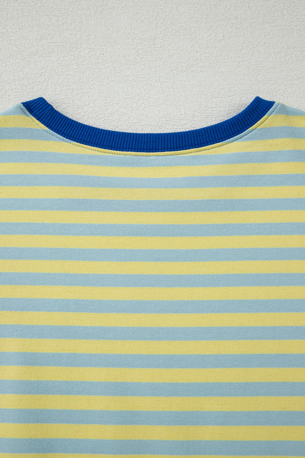 Striped Drop Shoulder Boxy Casual Terry Short Set