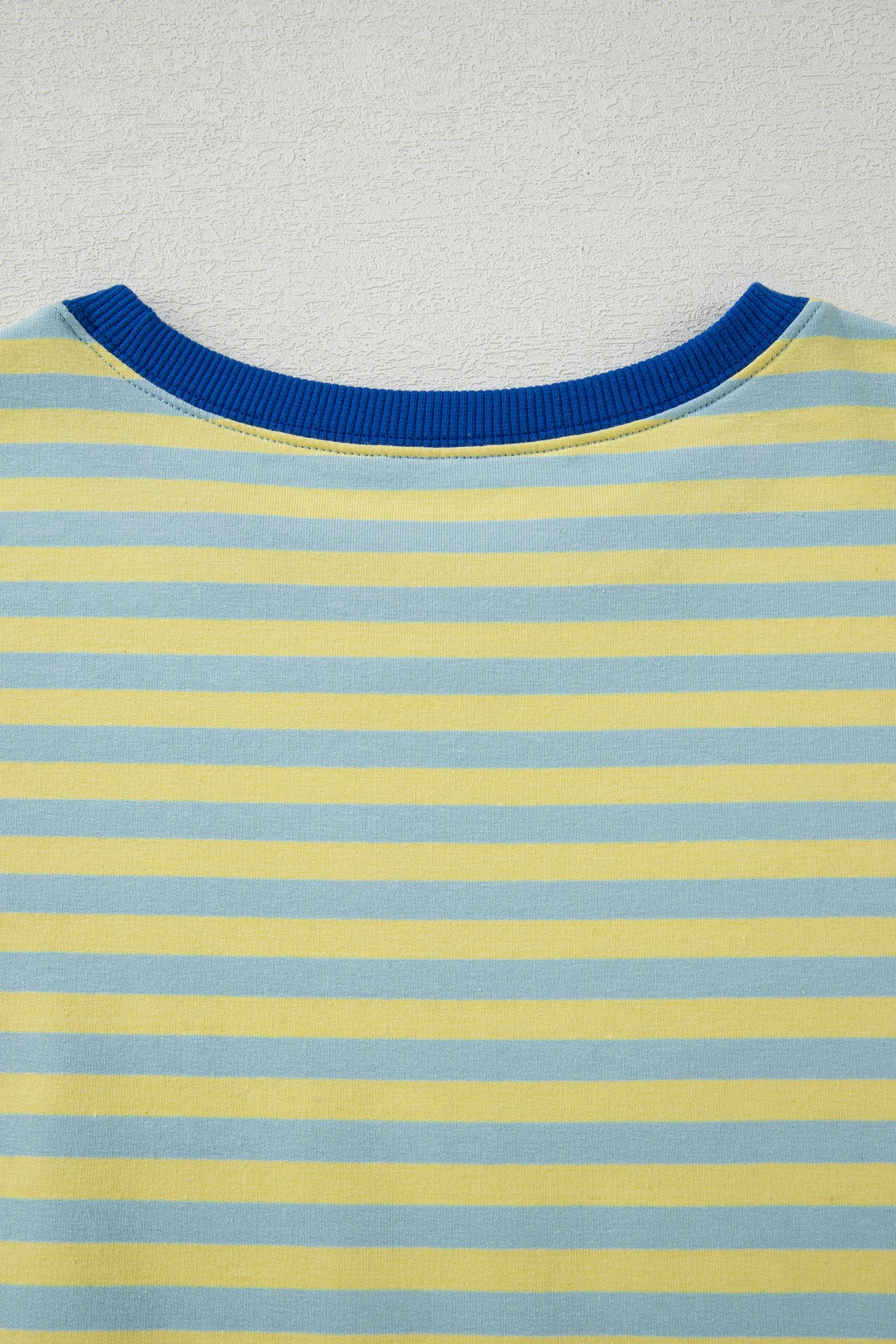 Striped Drop Shoulder Boxy Casual Terry Short Set