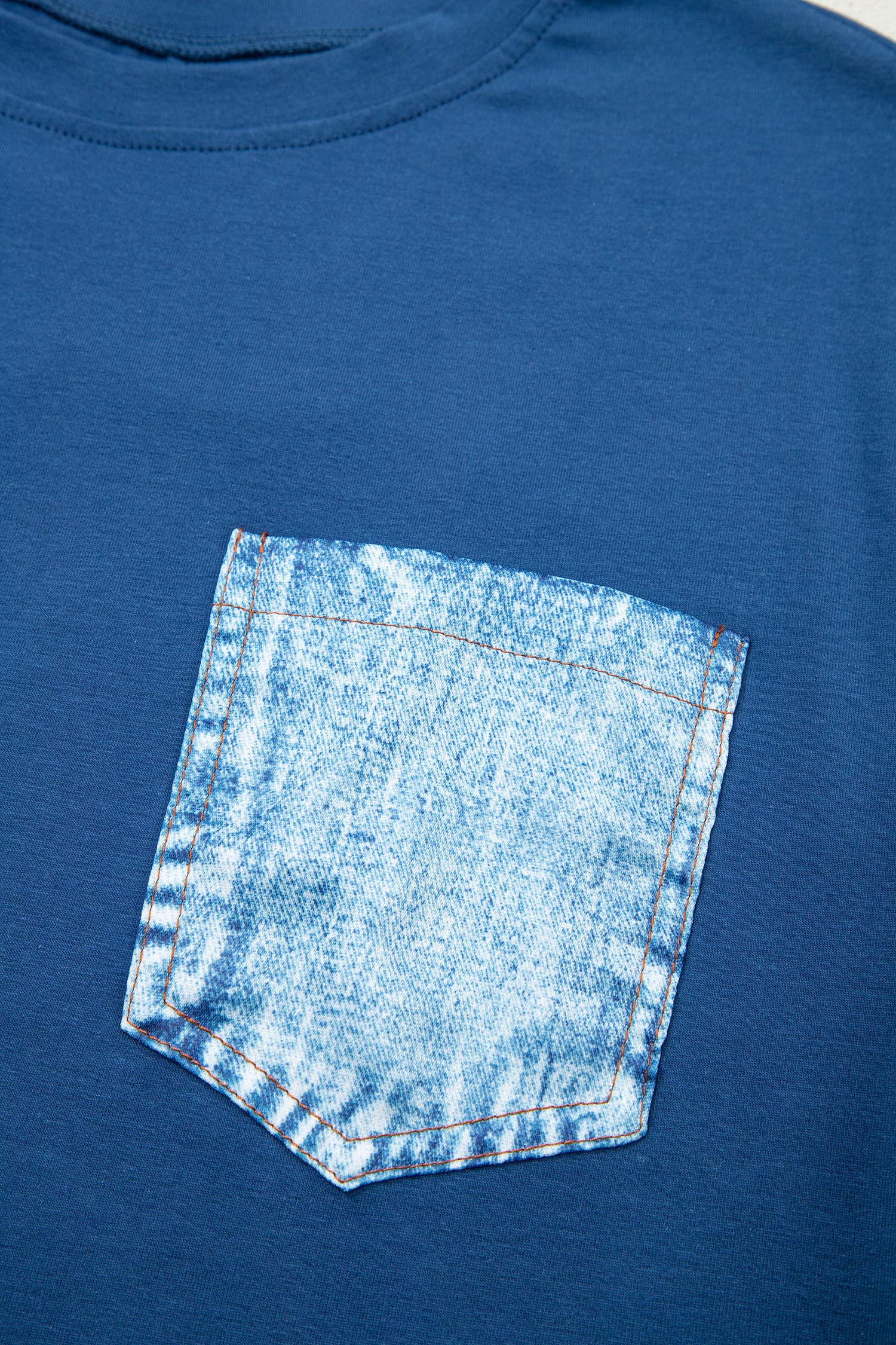 Color Block Chest Pocket Patched Casual Short Sleeve Top