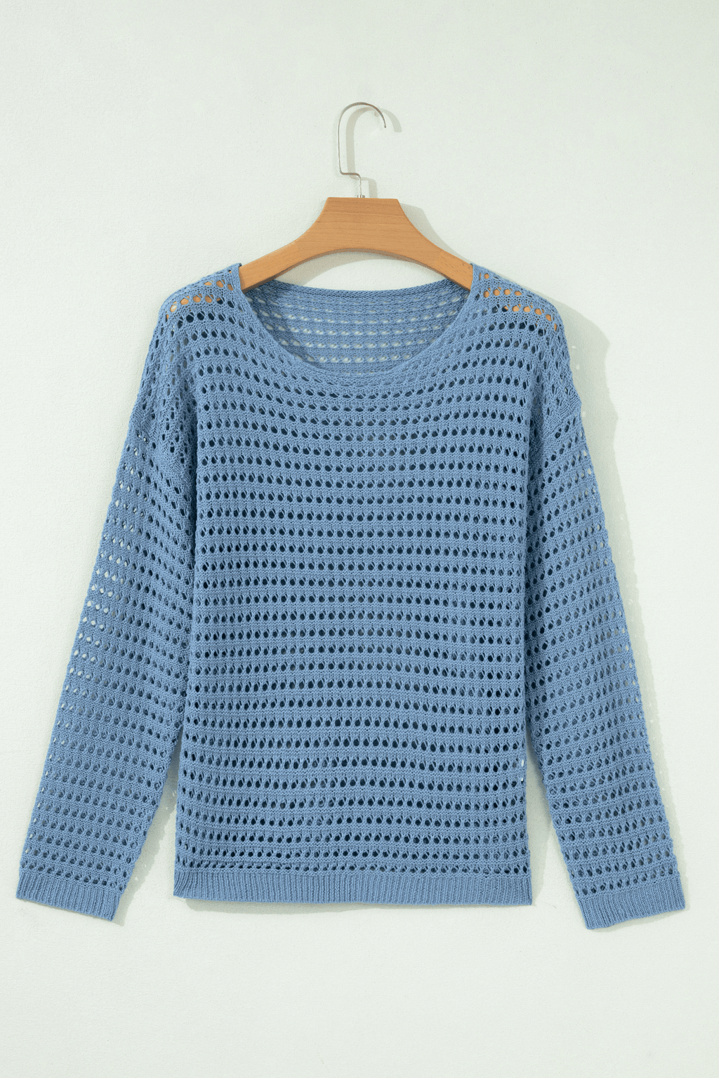 Myosotis Solid Long Sleeve Cut-Out Pullover Sweater
