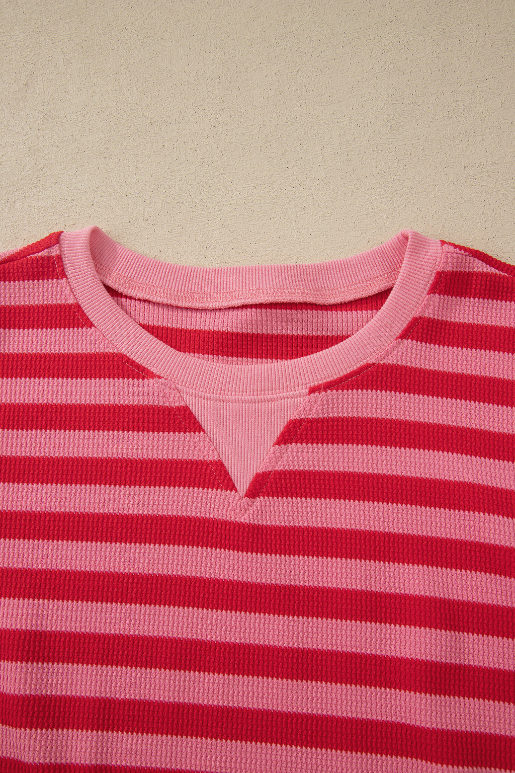 Striped Puff Short Sleeve T Shirt Matching Shorts Set