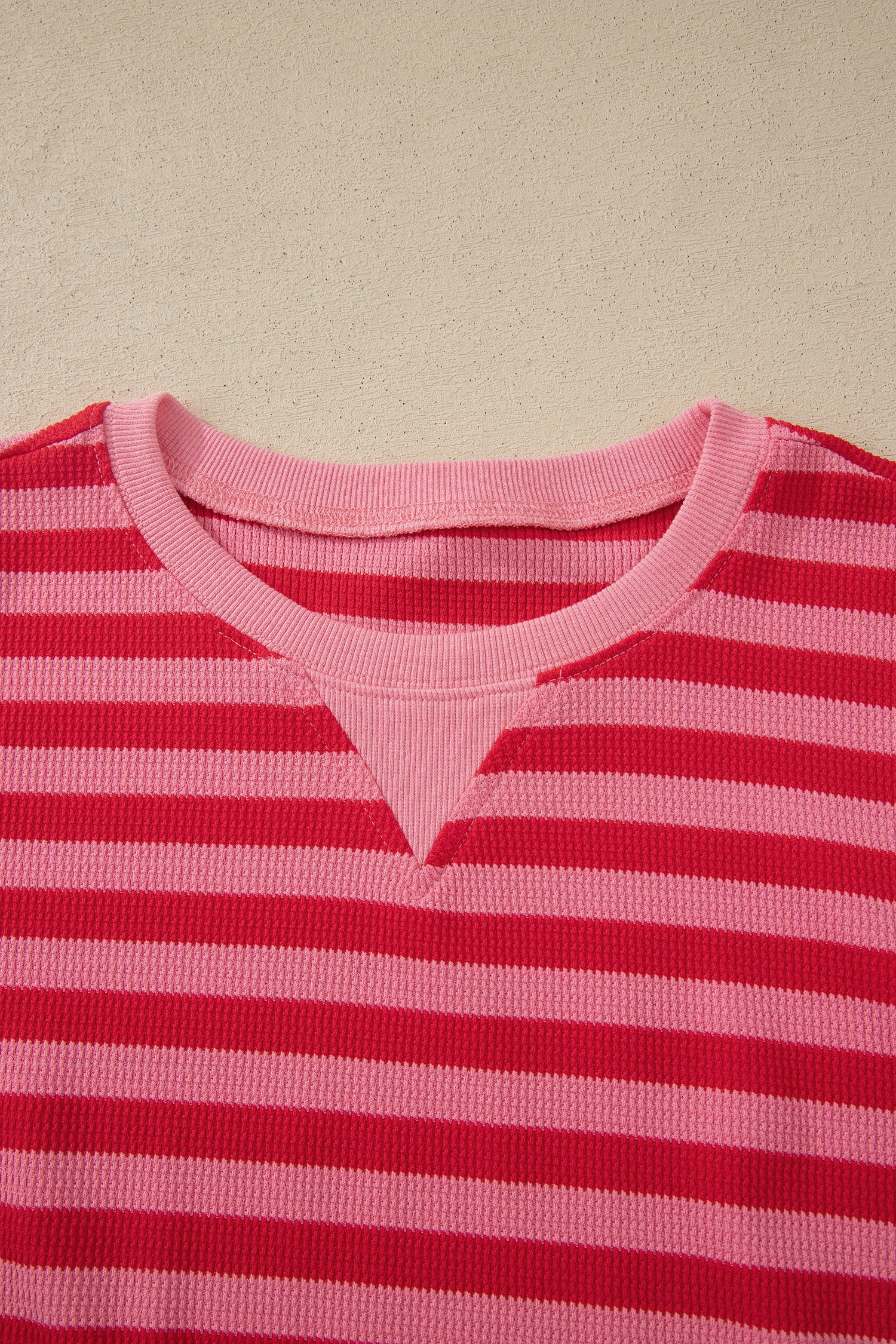 Striped Puff Short Sleeve T Shirt Matching Shorts Set