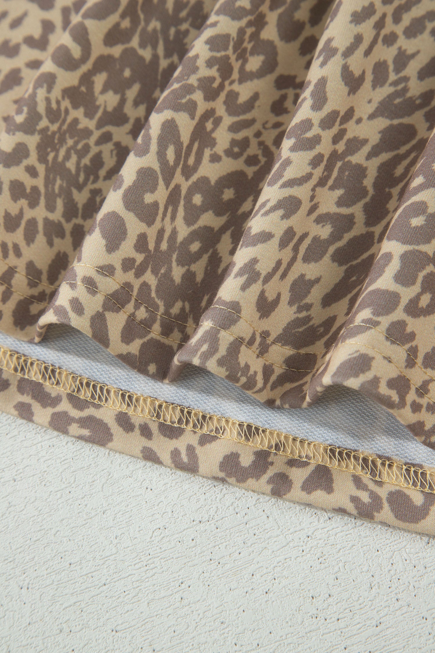 Leopard Retro Studded Star Patch Loose Tee
