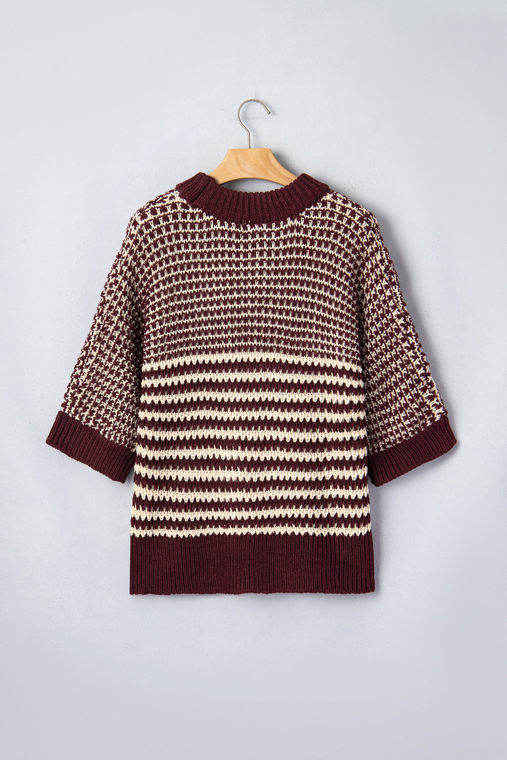 3/4 Draped Sleeve Slouchy Sweater