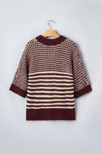 3/4 Draped Sleeve Slouchy Sweater