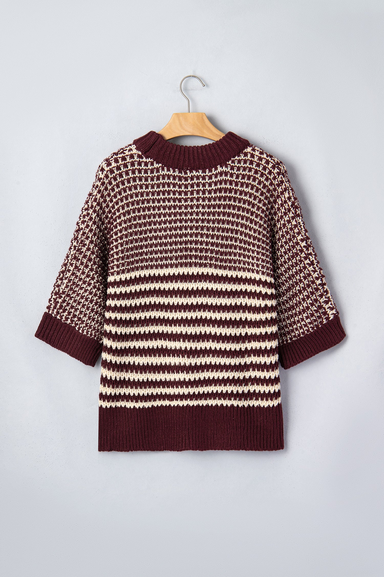3/4 Draped Sleeve Slouchy Sweater
