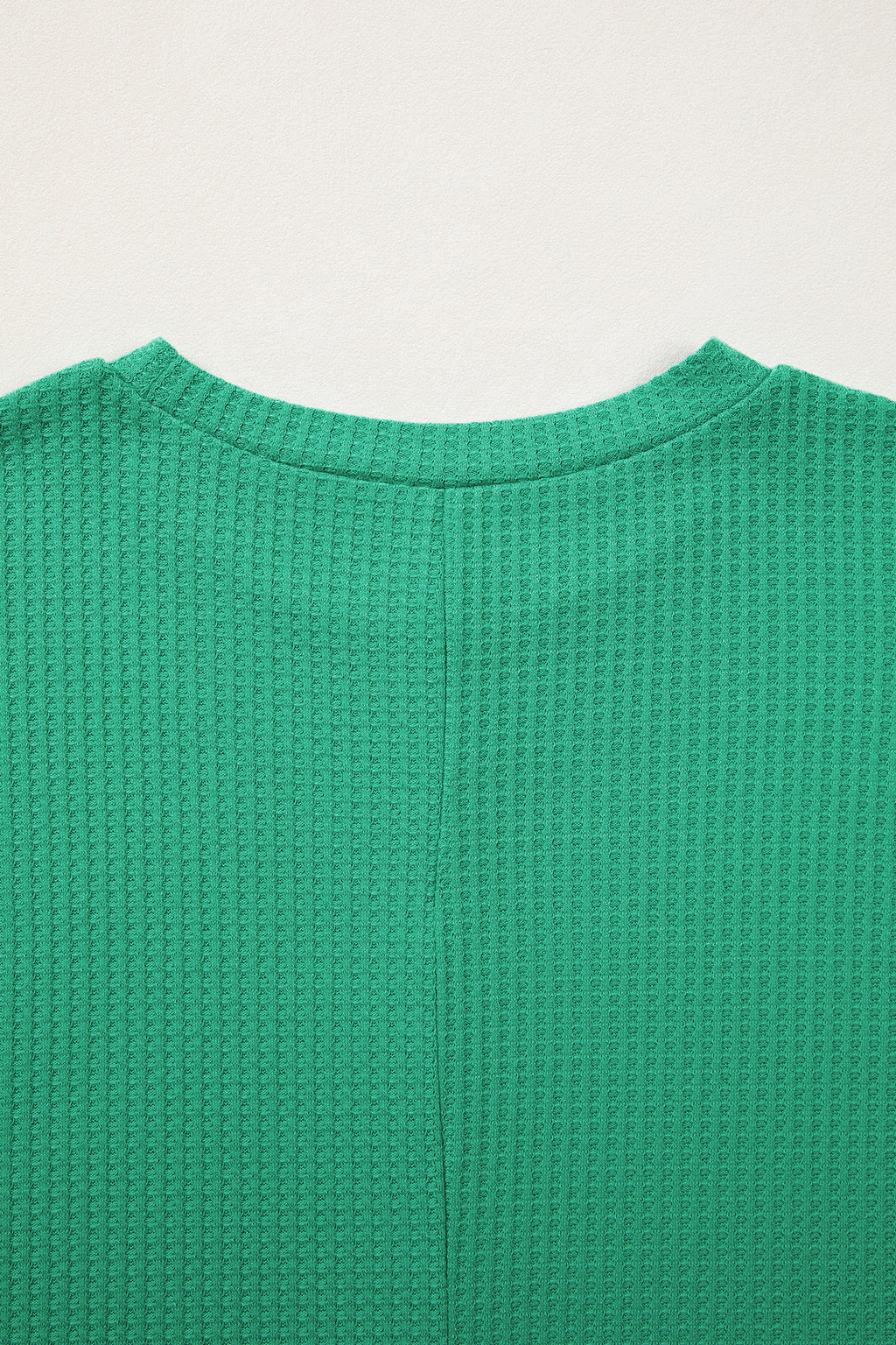 Waffle Textured Knit Dolman Short Sleeve Loose Top