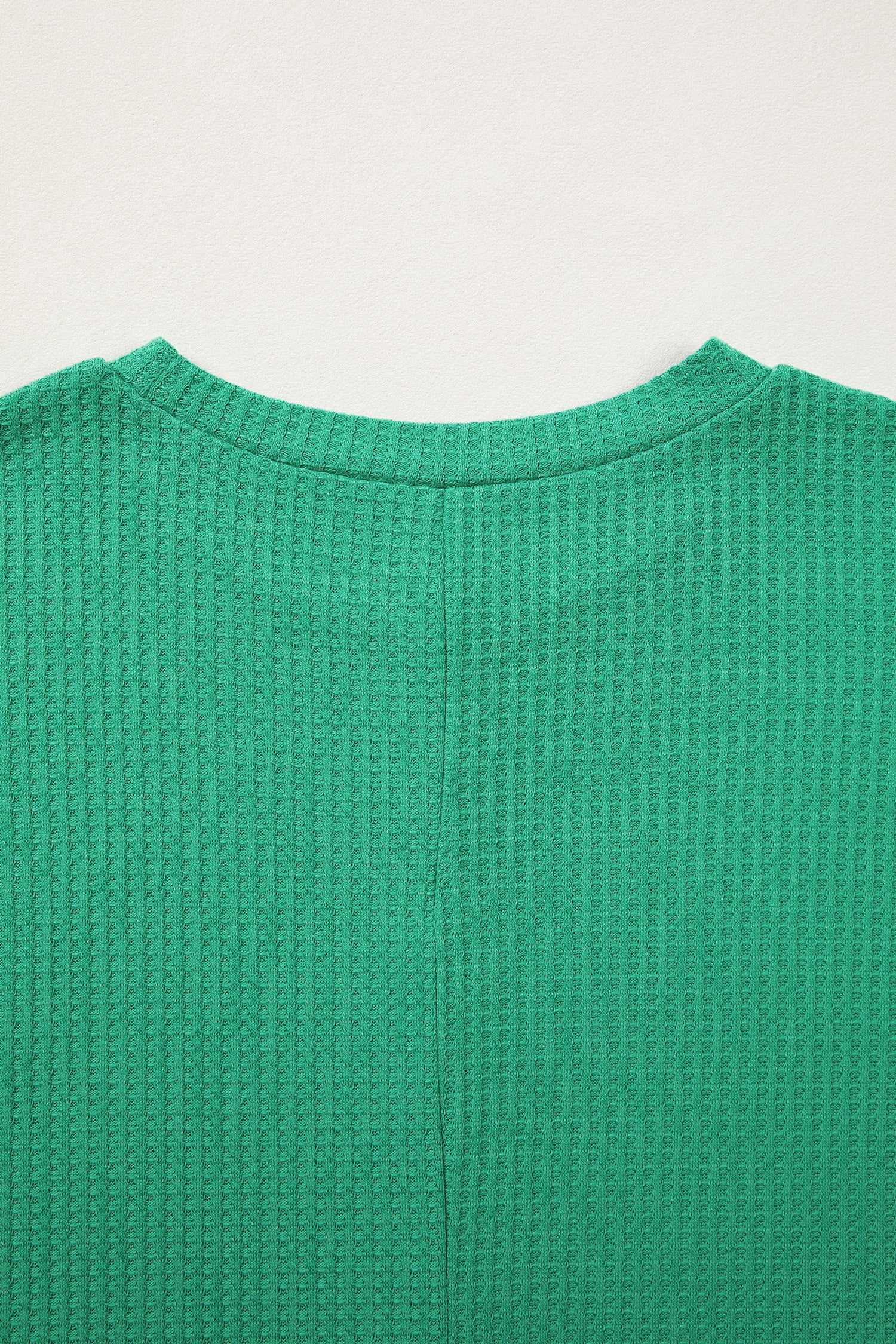 Waffle Textured Knit Dolman Short Sleeve Loose Top