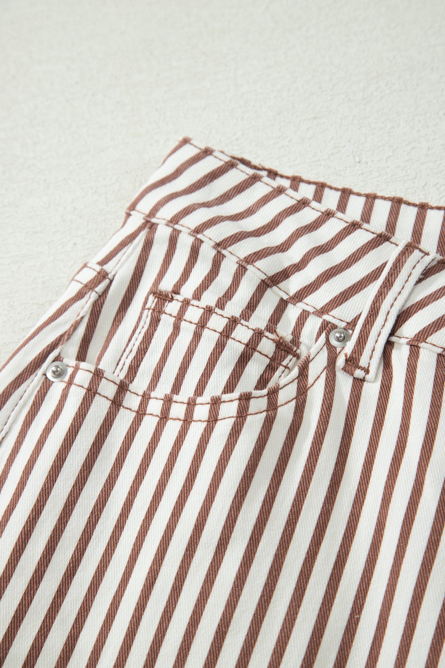 Striped Casual Barrel Jeans