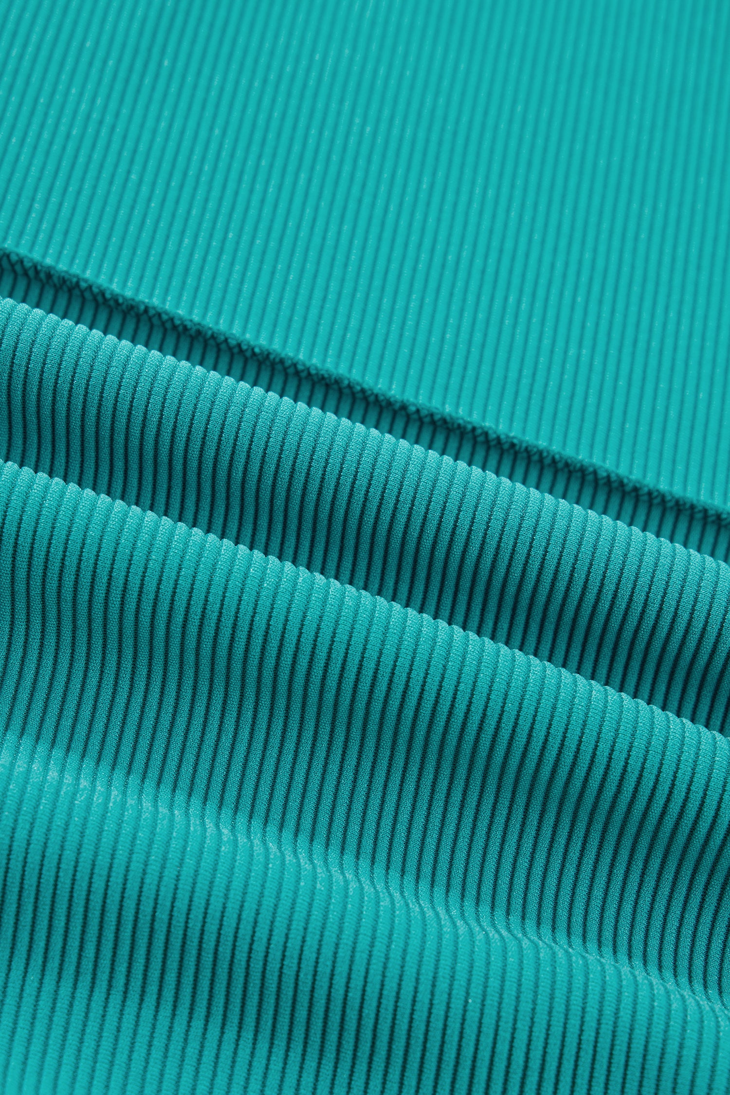 Horizontal Ribbed Exposed Seam Detail Drop Shoulder Baggy Pullover