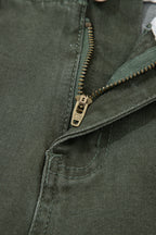 2-Button High Waist Flared Bottom Jeans