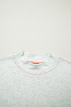Light Grey Reversible Contrast-Stitched T-Shirt