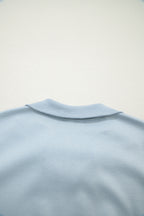 Half Zip Polo Tee Casual Pant Set