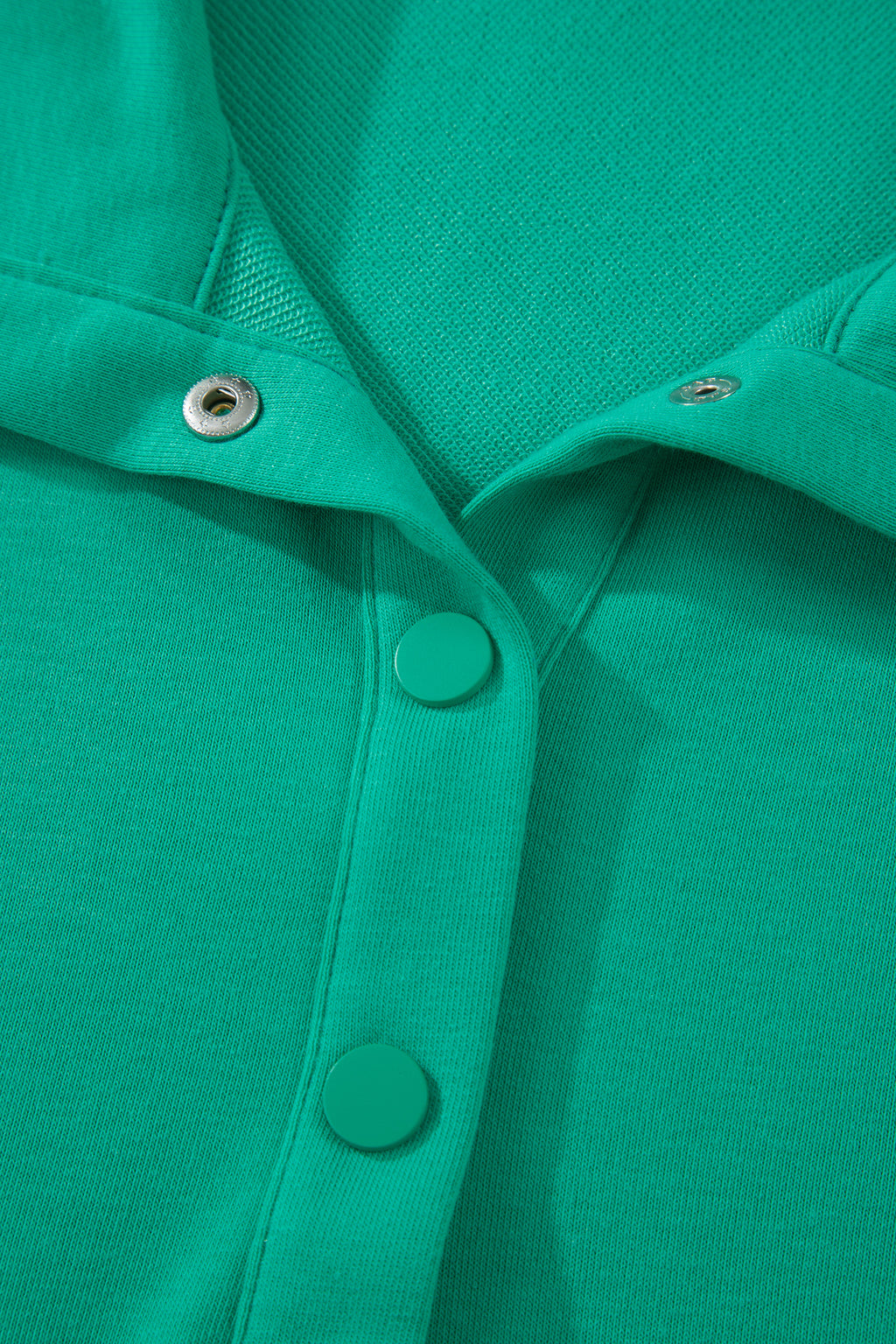 Solid Color Snap Button Polo Collar Short Sleeve Scallop Hem Mini Dress