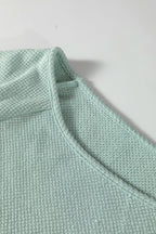 Textured Raglan Sleeve Knit Loose Top