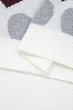 White Valentine Heart Short Sleeve Sweater
