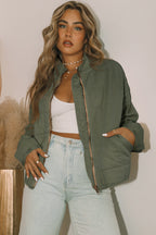 Zip-Up Pocket Quilted Jacket