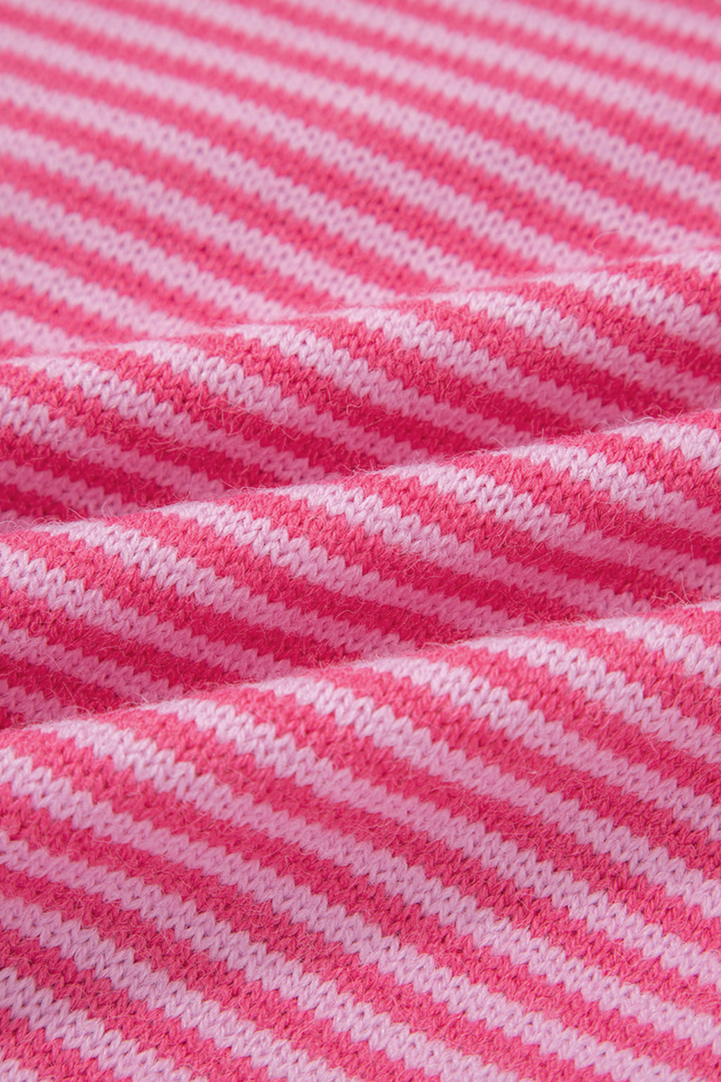 Stripe Contrast Heart Pattern Valentine Knit Sweater