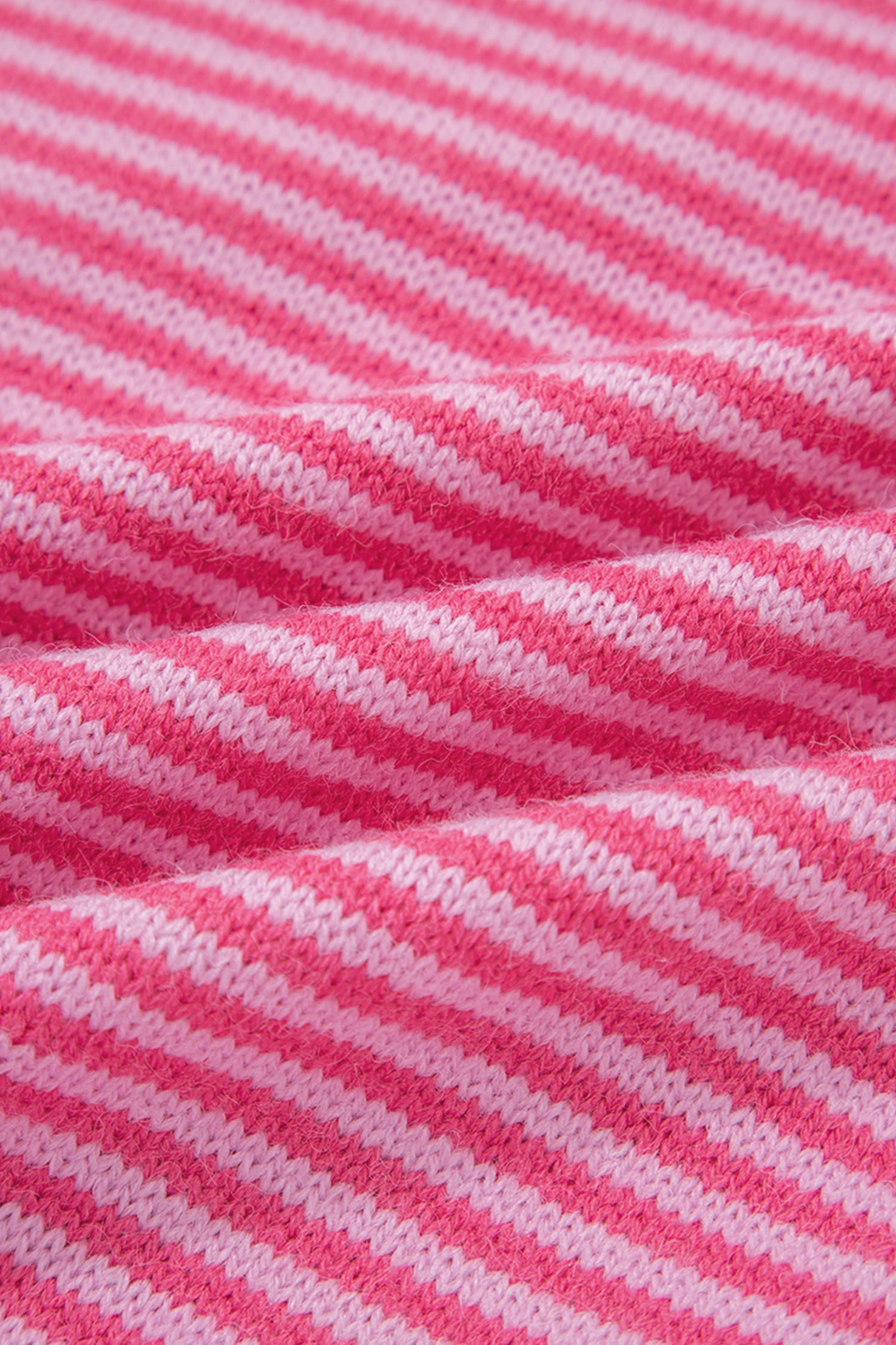 Stripe Contrast Heart Pattern Valentine Knit Sweater