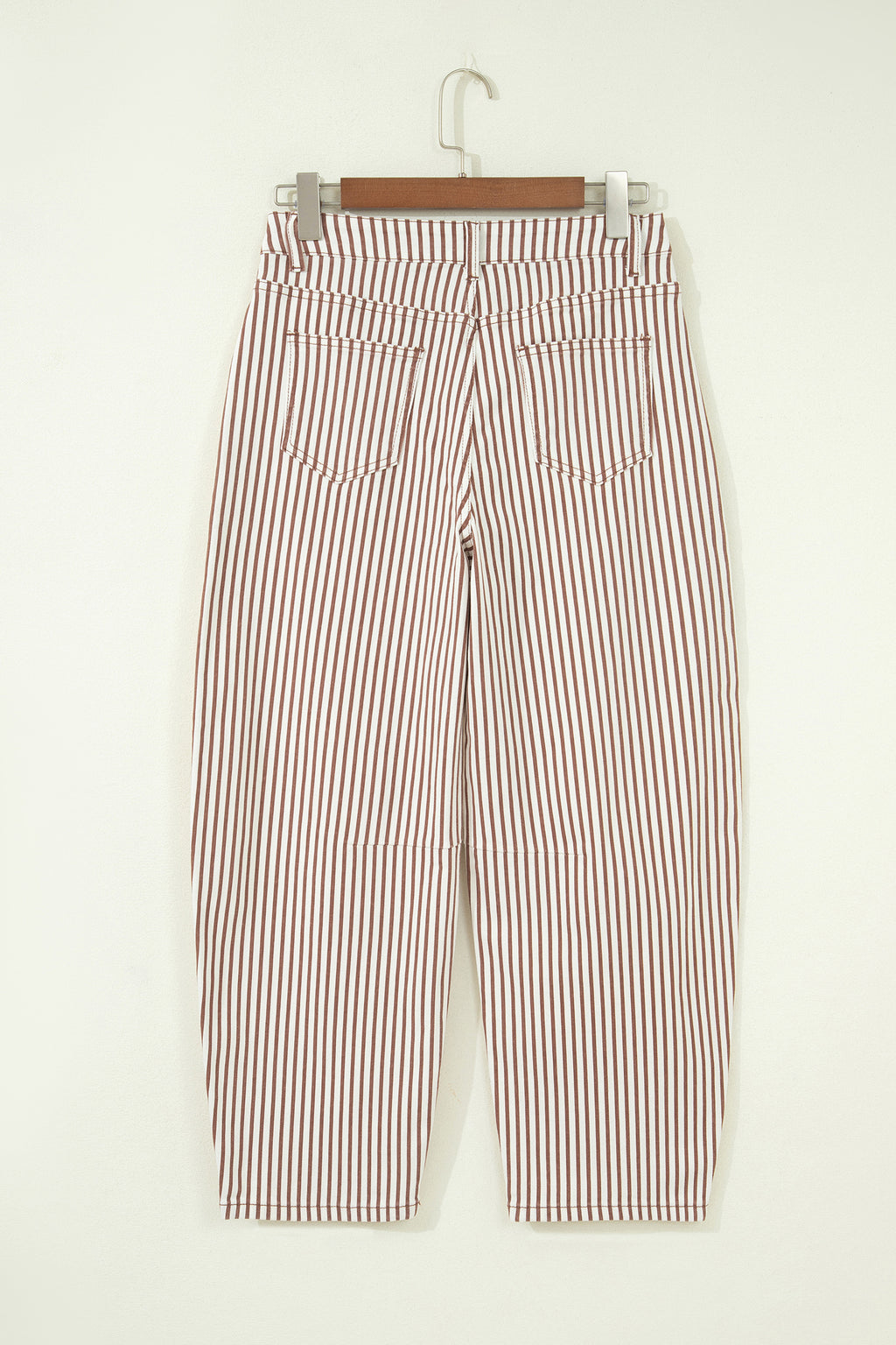 Striped Casual Barrel Jeans