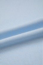 Solid Coluor Raw Seam Waffled Patchwork Casual T Shirt
