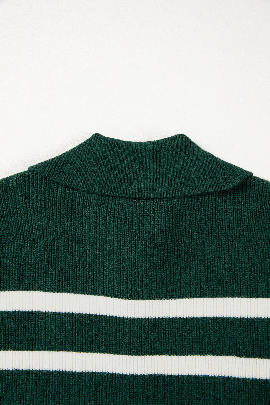 Ribbed Half Zip Collared Sweater Vest