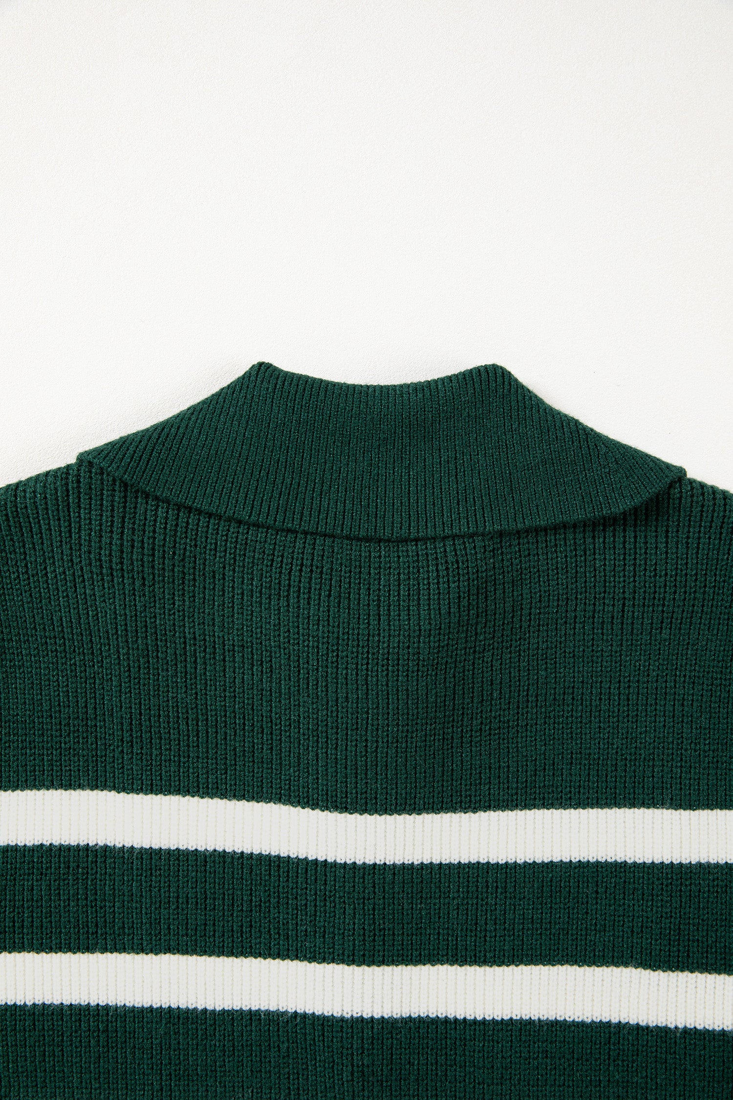 Ribbed Half Zip Collared Sweater Vest