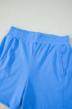 Slim Tank Top Elastic High Waist Shorts 2pcs Outfit