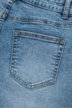 Dusk Blue Western Embroidery Stud Denim Shorts Summer Daily Wear