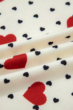 Dotted Heart Festive Valentine Blouse