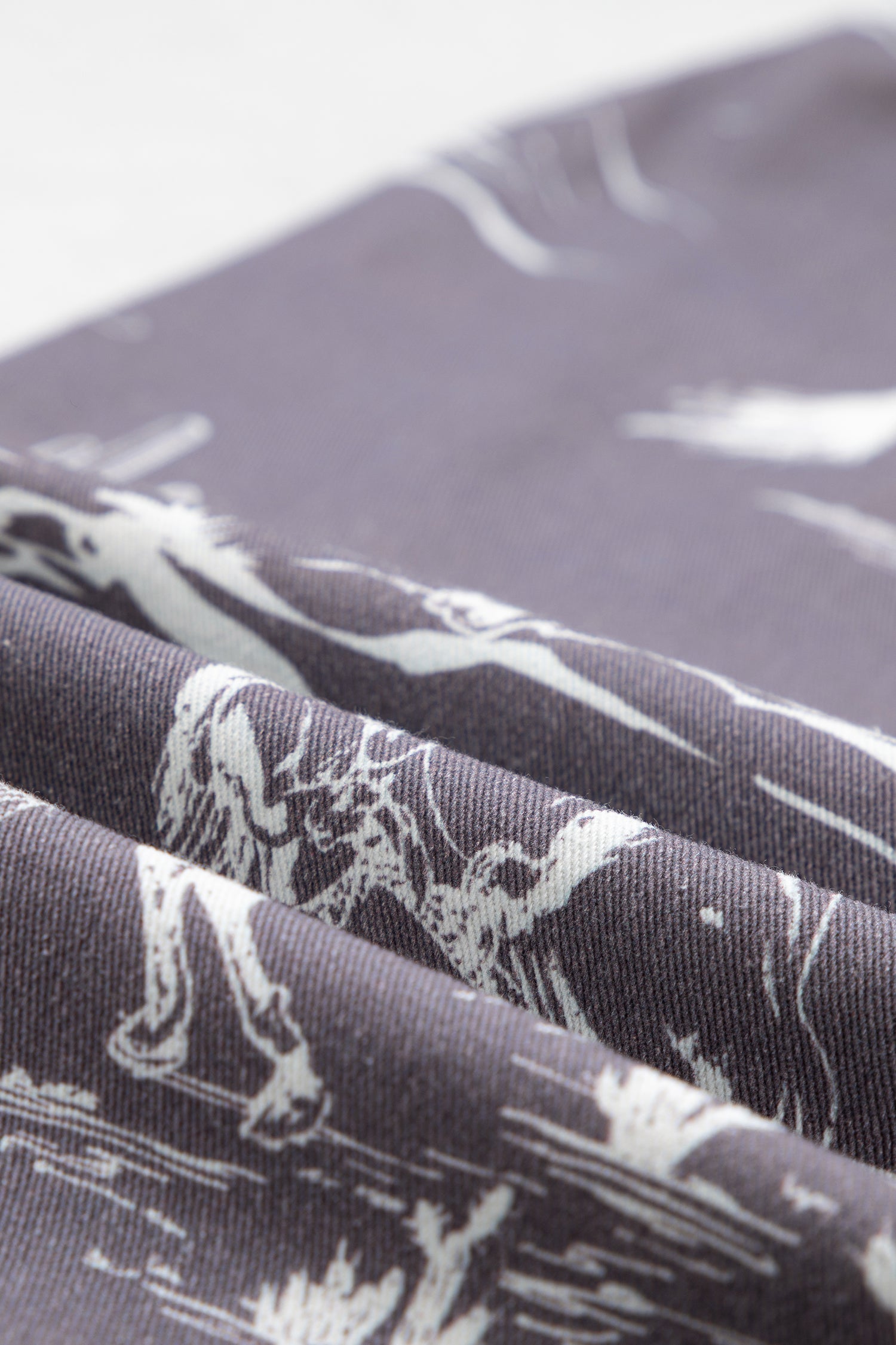 Grey Wild West Riding Vintage Printed Shift Jeans