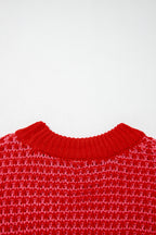 Striped 3/4 Draped Sleeve Slouchy Sweater