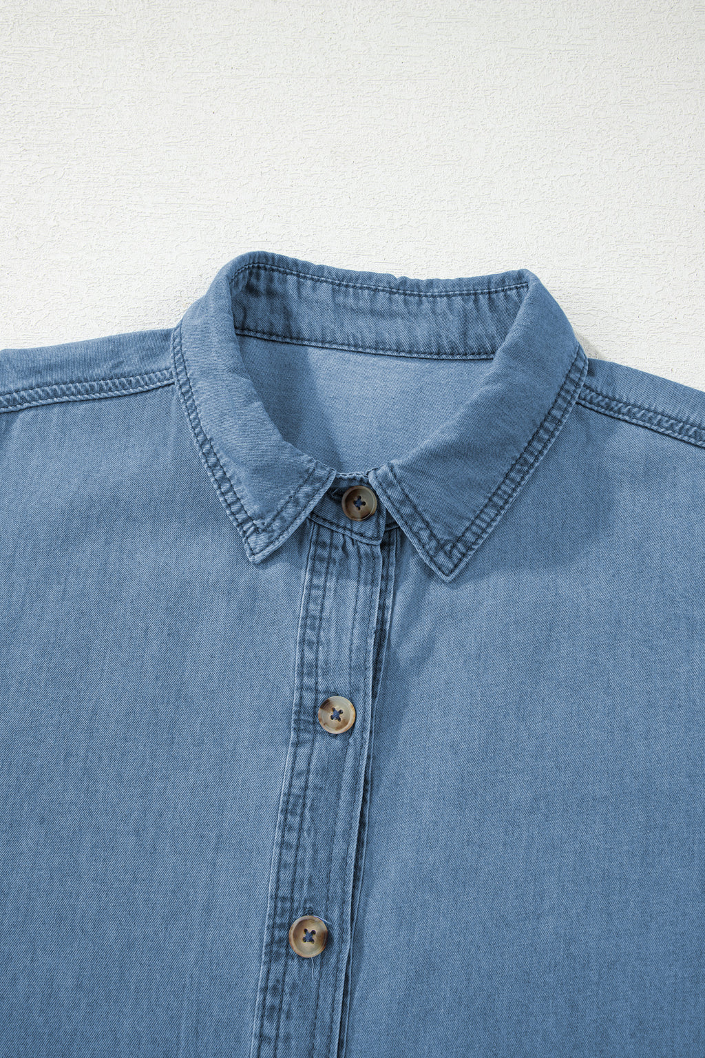 Myosotis Buttoned Down Slim Denim Shirt