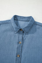 Myosotis Buttoned Down Slim Denim Shirt