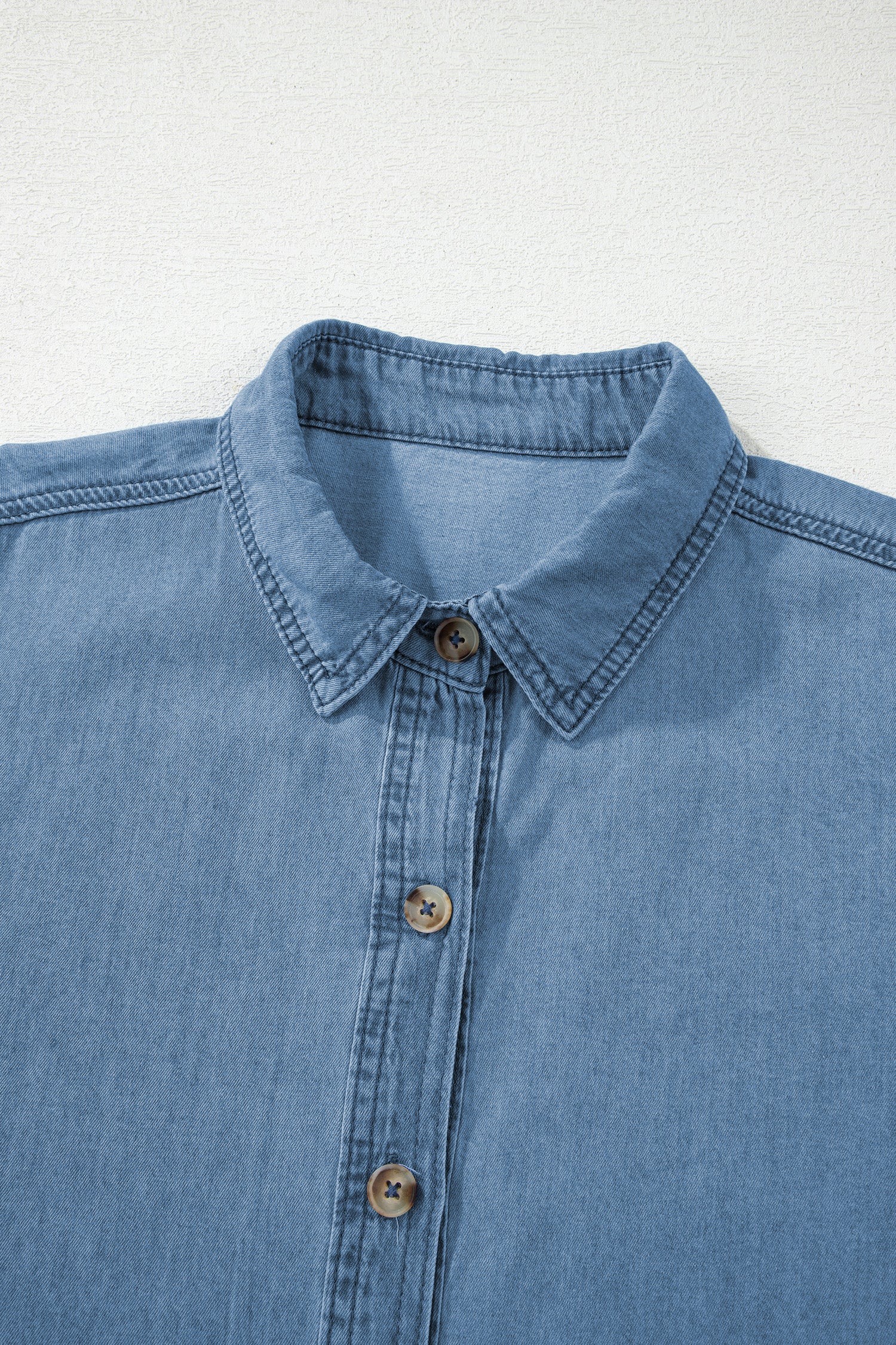 Myosotis Buttoned Down Slim Denim Shirt