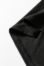 Plus Size Solid Color Asymmetric Neck Short Sleeve Blouse