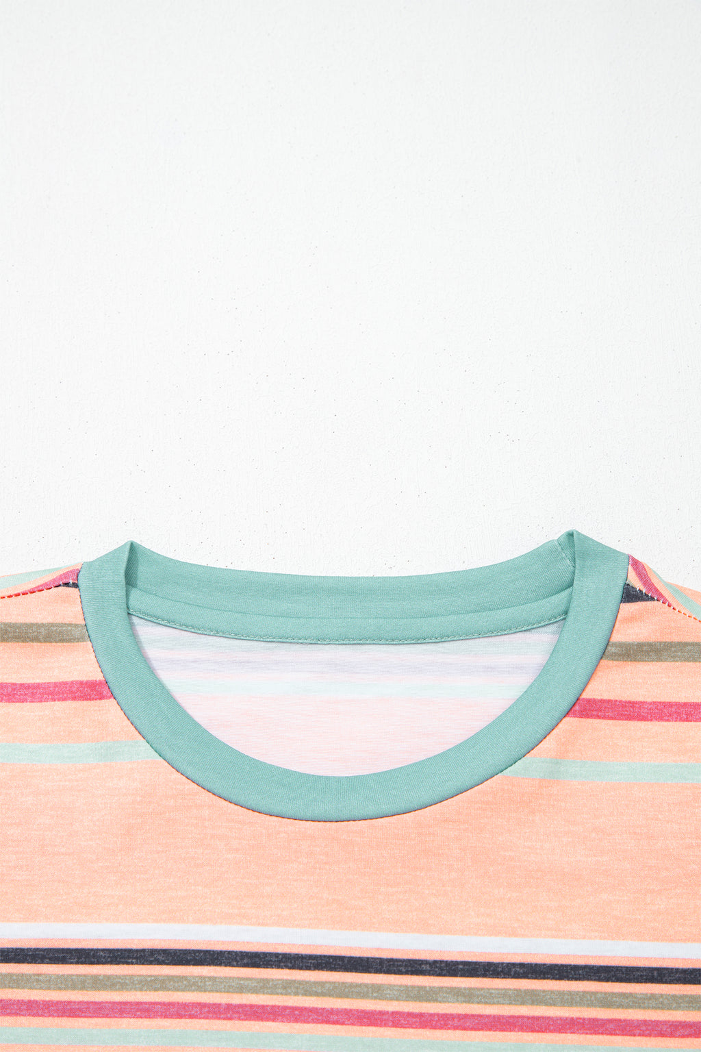 Multicolor Stripes Crew Neck T Shirt