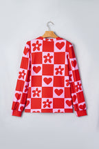 Dotted Heart Festive Valentine Blouse