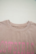 Smoke Gray Cowboy & Beer Western Graphic Mineral Wash Tank Top