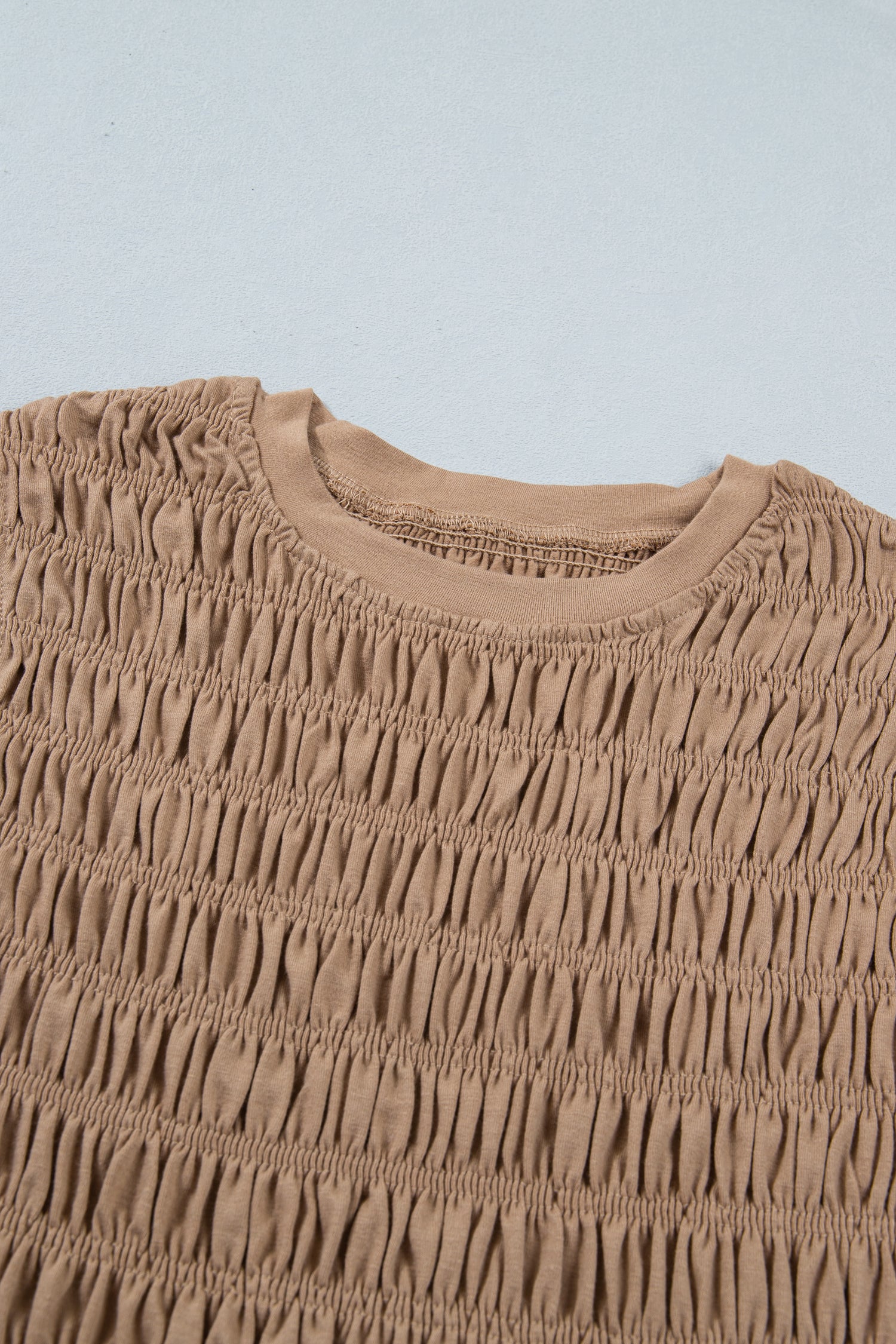 Shirred Slim Fit Ruffle Hem Tank Top