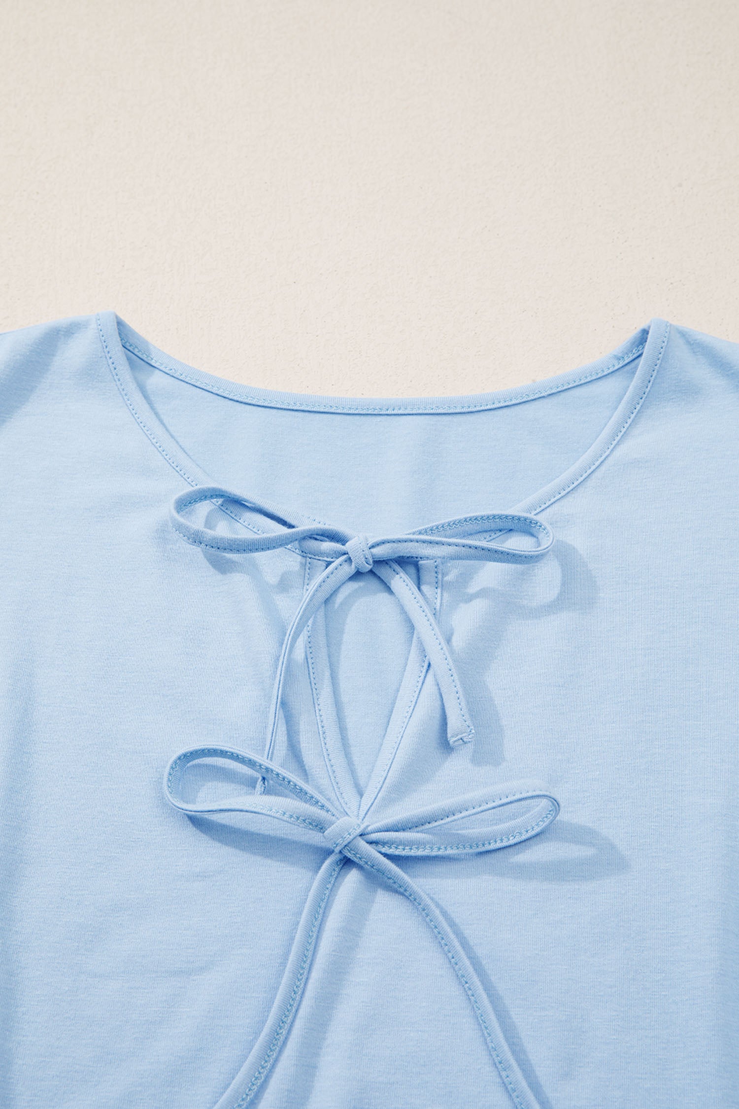 Plus Size Solid Color Bow Tie Peplum Tank Top