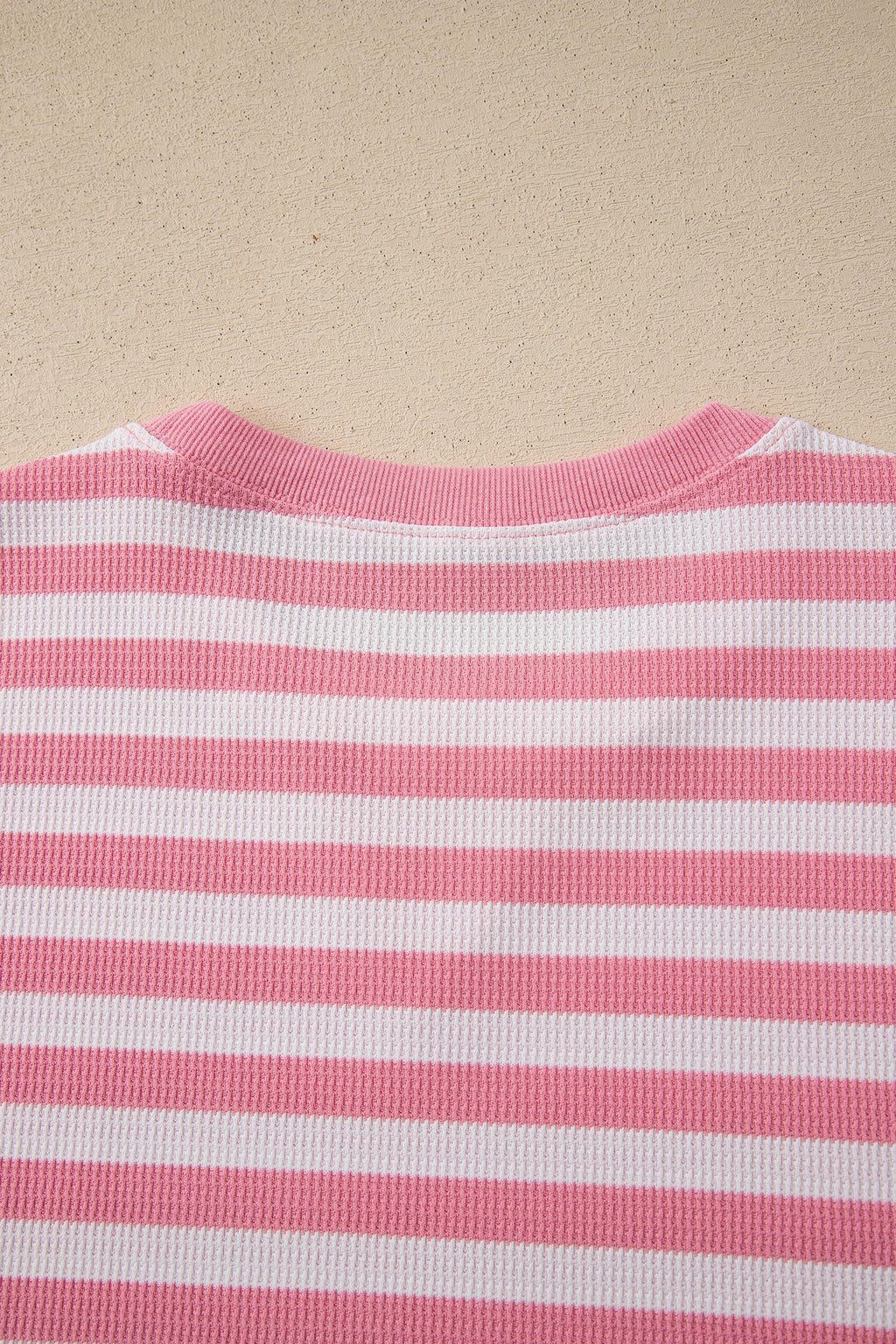 Striped Puff Short Sleeve T Shirt Matching Shorts Set