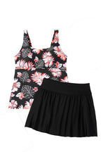 Scoop Neck Adjustable Tankini and Matching Skort Bathing Suit