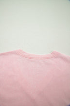 Mineral Wash V Neck Tee Matching Skort Set
